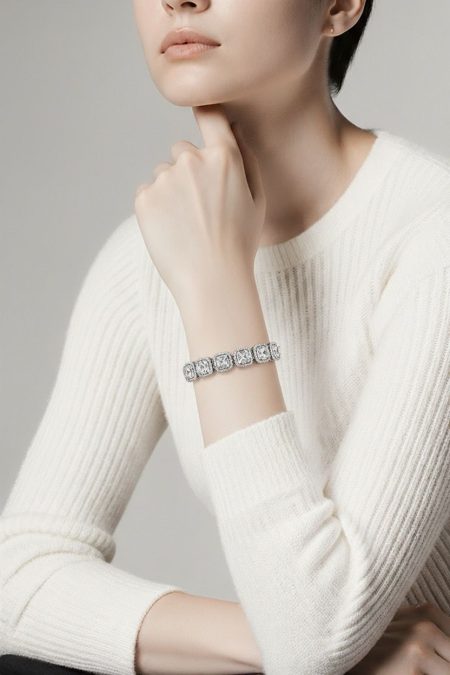 Beyaz Taşlı Bileklik
